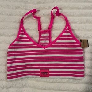 Pink Striped Women's Bralette nwt